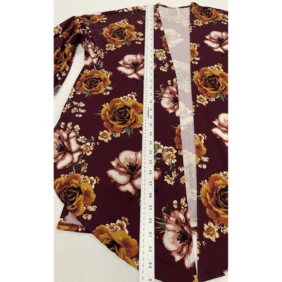 LIME&Chili Ladies‎ Open Front Floral Kimono MadeInUSA S/L Bell Sleeves Boho Chic - Picture 8 of 10